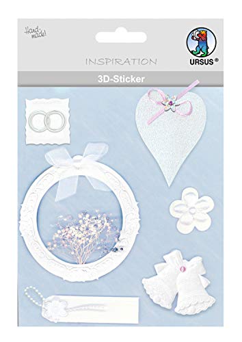 ursus-56420051-3d-sticker-hochzeit-motiv-51-mehrlagig-selbstklebend image 2