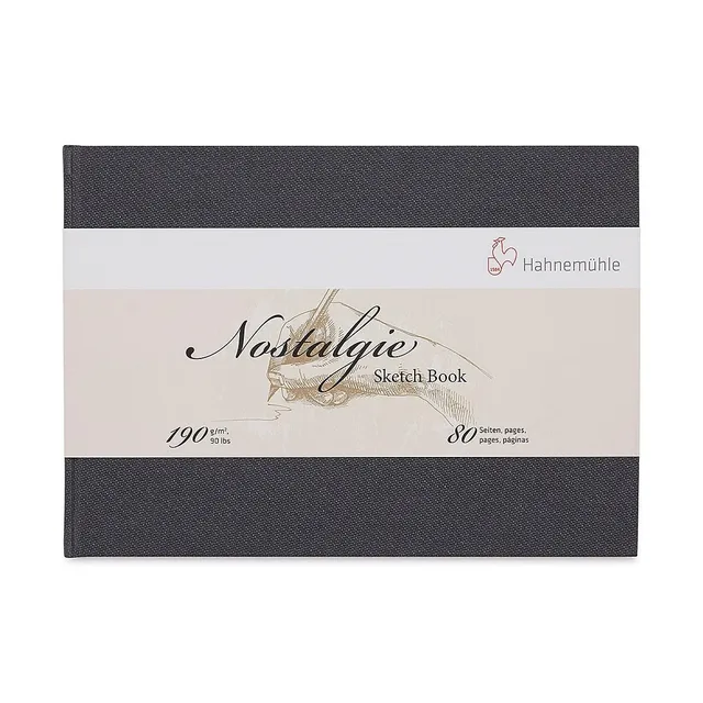 hahnem-hle-nostalgie-skizzenbuch-a4-quer-190-g-m-40-blatt-80-seiten image 1