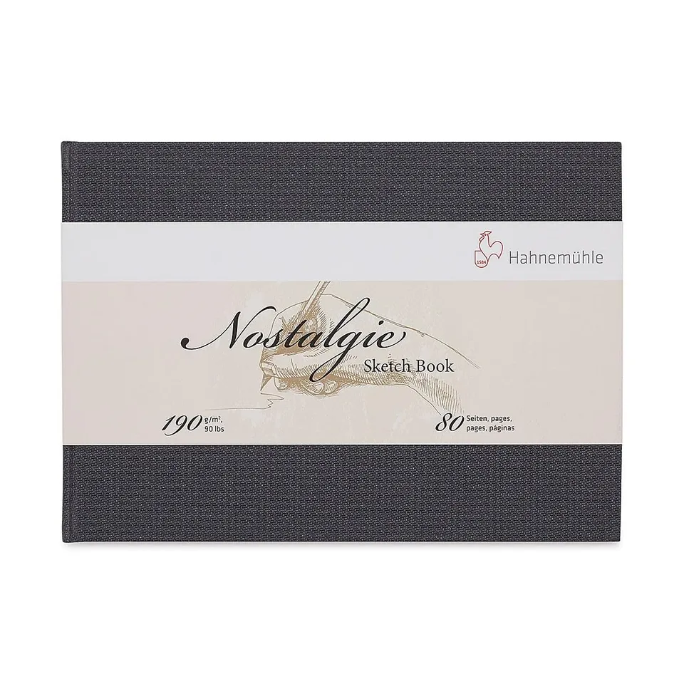 hahnem-hle-nostalgie-skizzenbuch-a4-quer-190-g-m-40-blatt-80-seiten image 1