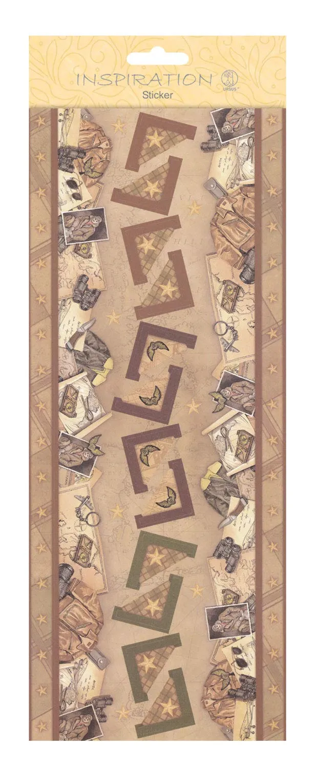 ursus-59700022-flat-sticker-borders-sand-selbstklebend-mit-glitter image 1