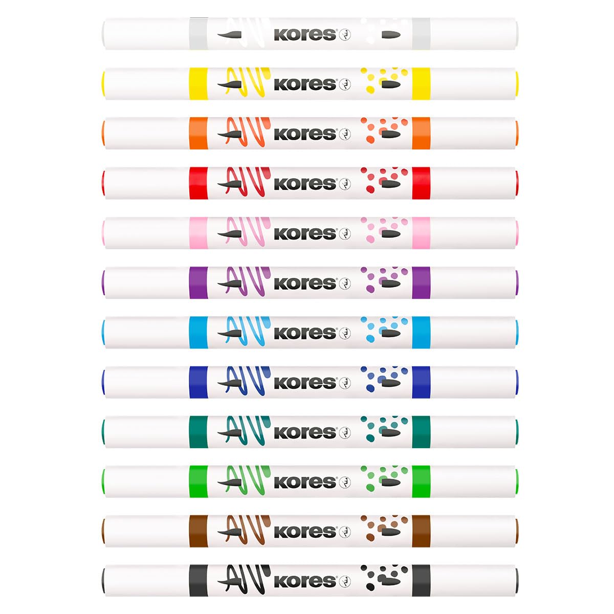 kores-kreative-marker-acryl-duo-tip-set-12-farben-acrylmarker image 4