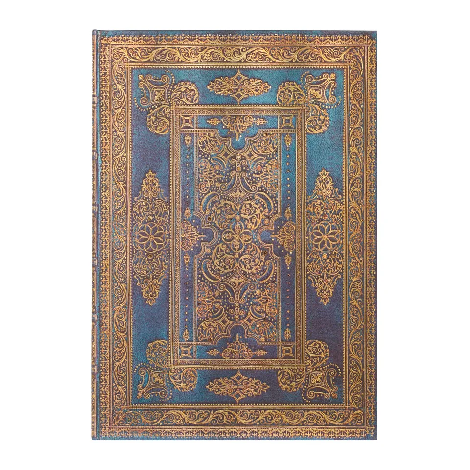 paperblanks-blue-luxe-grande-hardcover-journal-unliniert-mit-elastikband image 1