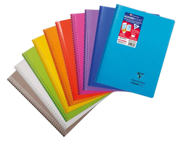 clairefontaine-koverbook-collegeblock-mit-spiralbindung-kariert-80-blatt-din-a4- image 1