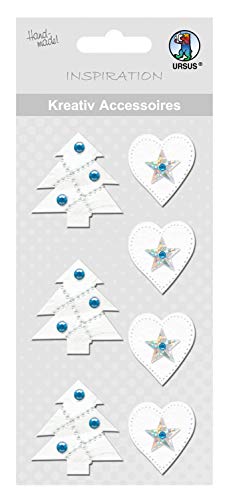 ursus-56400065-kreativ-accessoires-sticker-weihnachtsb-ume-und-herzen-f-r-scrapb image 3
