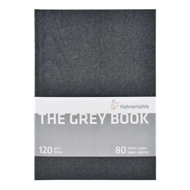 hahnem-hle-the-grey-book-skizzenbuch-a5-120-g-m-40-blatt-graues-papier image 1