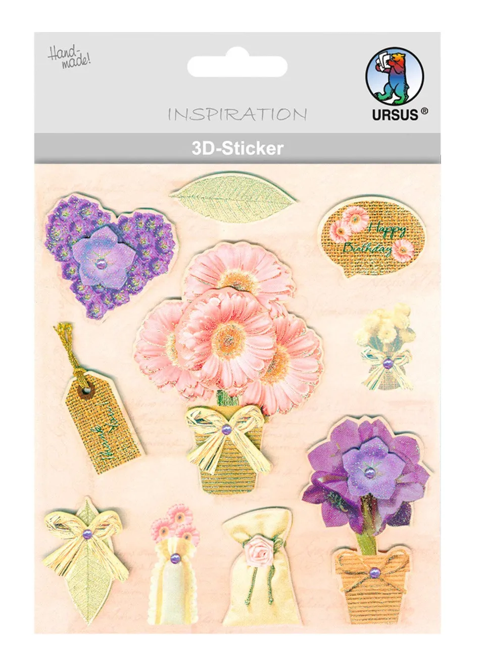 ursus-56420015-3d-sticker-everyday-motiv-15-selbstklebend-mehrlagig image 1