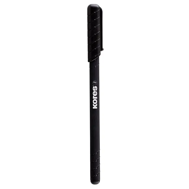 kores-k0r-m-kugelschreiber-schwarz-1-mm-12er-pack-mit-griffzone image 1