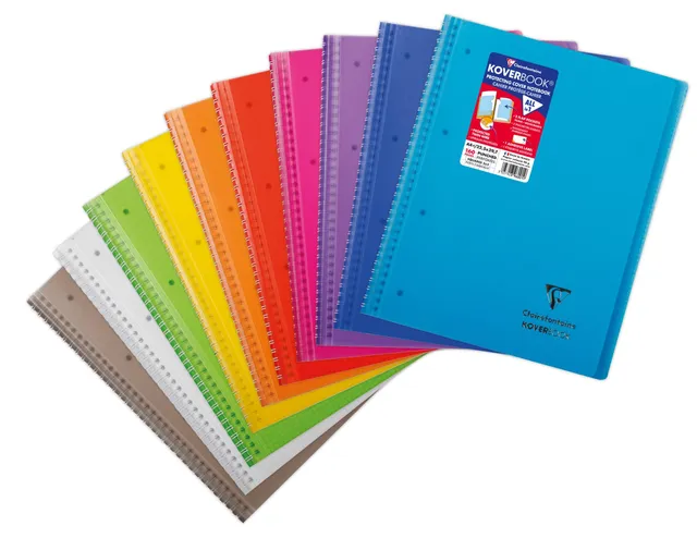clairefontaine-koverbook-collegeblock-din-a4-kariert-80-blatt-90g-mit-pp-einband image 1