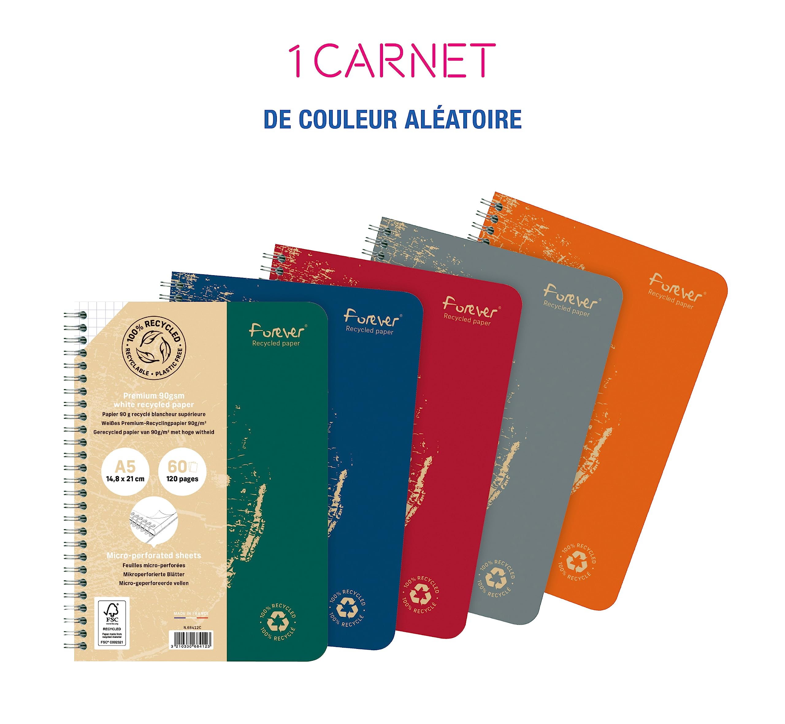 clairefontaine-forever-68412c-spiralheft-a5-60-blatt-kariert-90g-gr-n-recycling image 2