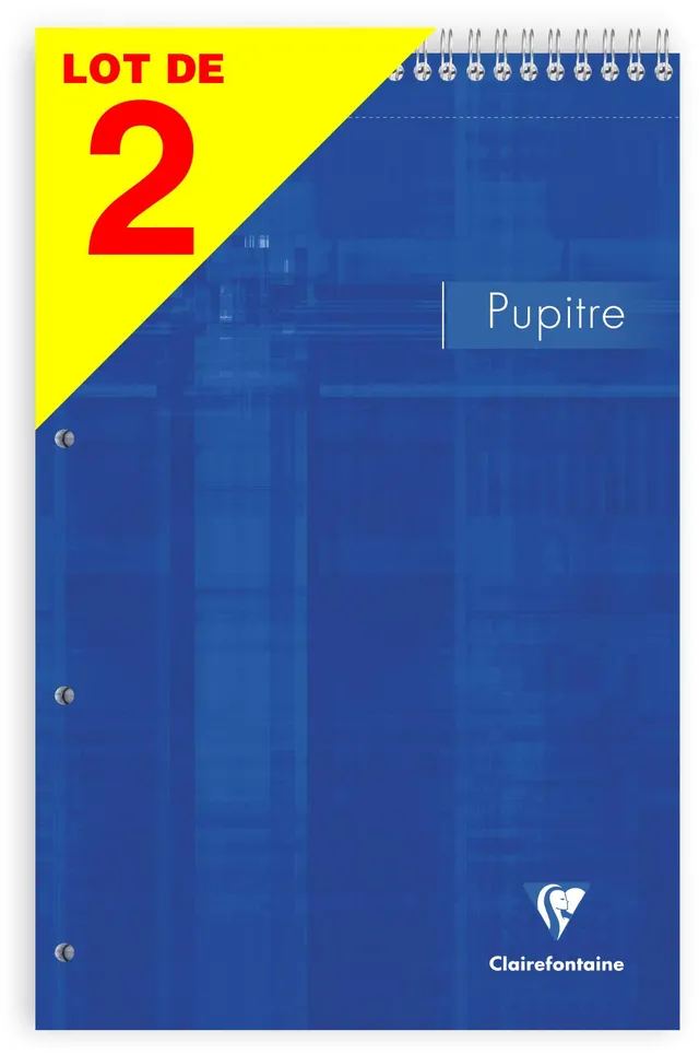 clairefontaine-86151amzc-set-mit-2-spiralbl-cken-pupitre-21x31-8cm-sey-s-90g image 1