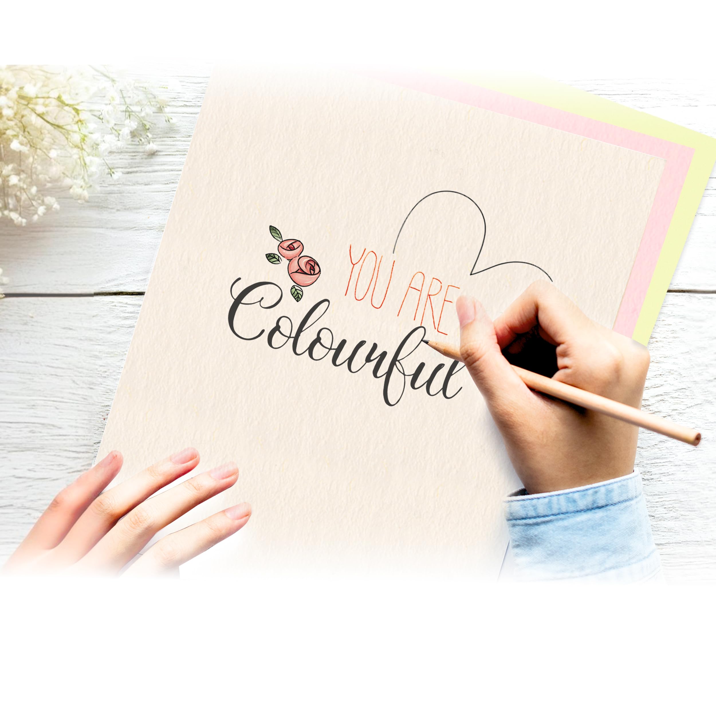 ursus-handlettering-paper-colourful-2498-64-99-40-blatt-din-a6-190-g-m-15-farben image 4