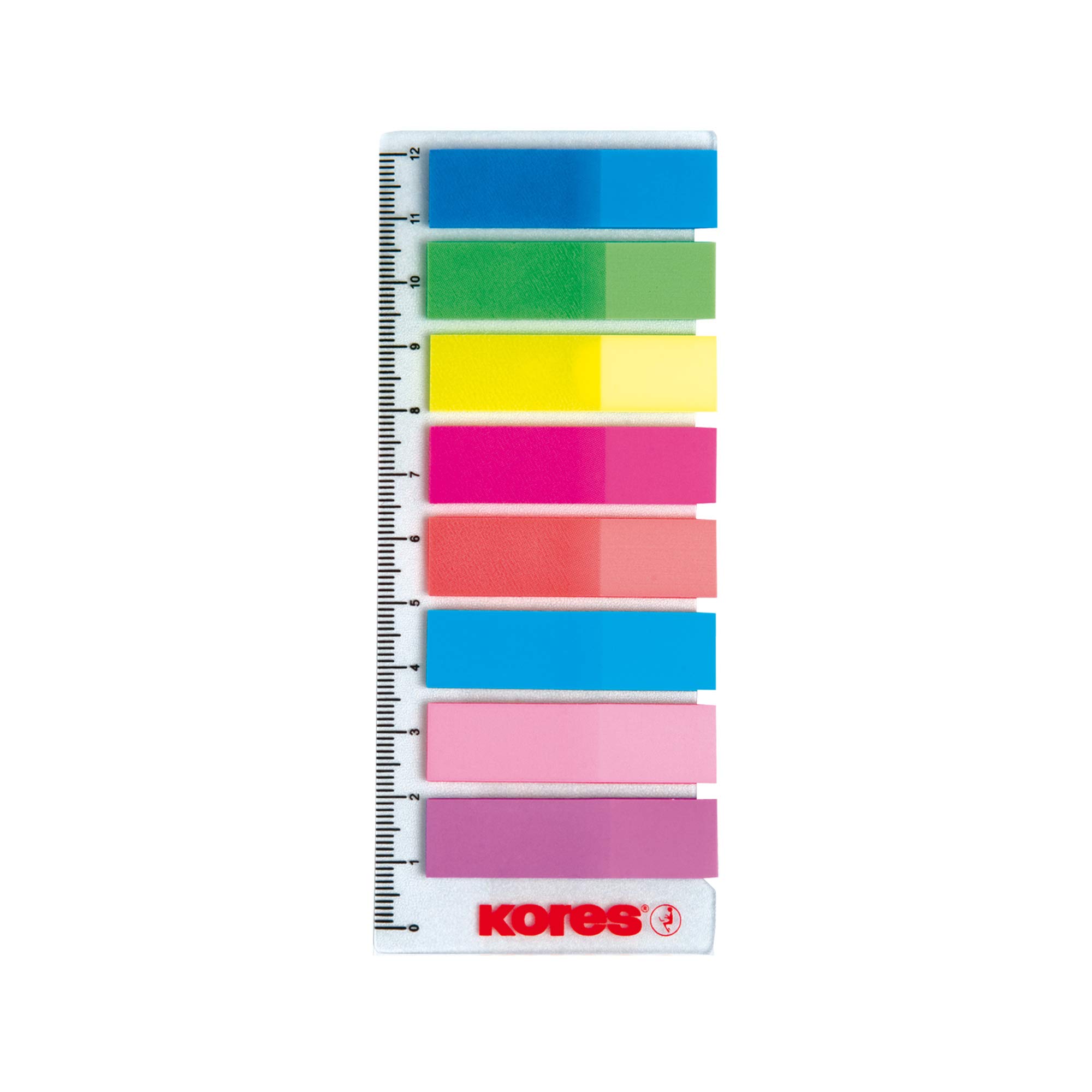 kores-haftende-register-indexstreifen-auf-lineal-12-x-45-mm-8-farben-25-blatt image 2