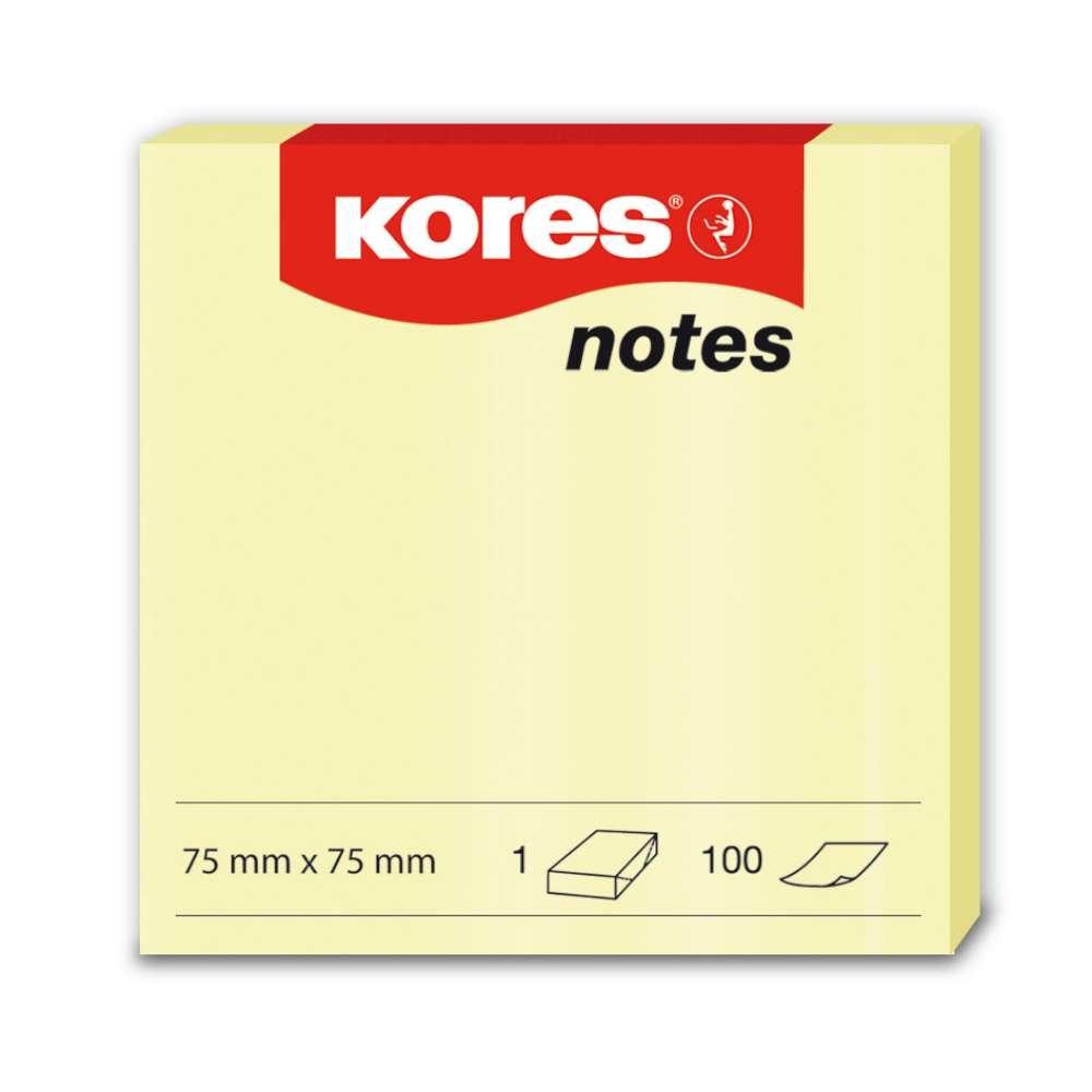kores-gumfix-haftnotizen-75-x-75-mm-gelb-12-bl-cke-x-100-blatt image 1
