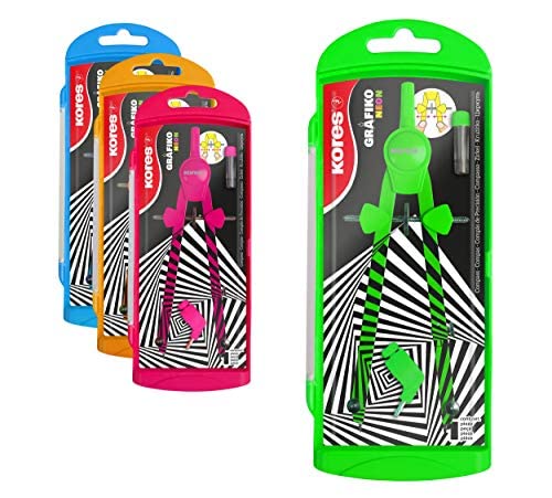 kores-grafiko-neon-metall-zirkel-im-etui-mit-adapter-mine-farbig-sortiert image 4