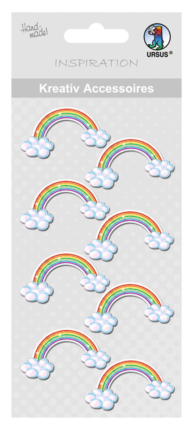 ursus-kreativ-accessoires-regenbogen-8-selbstklebende-deko-sticker image 1