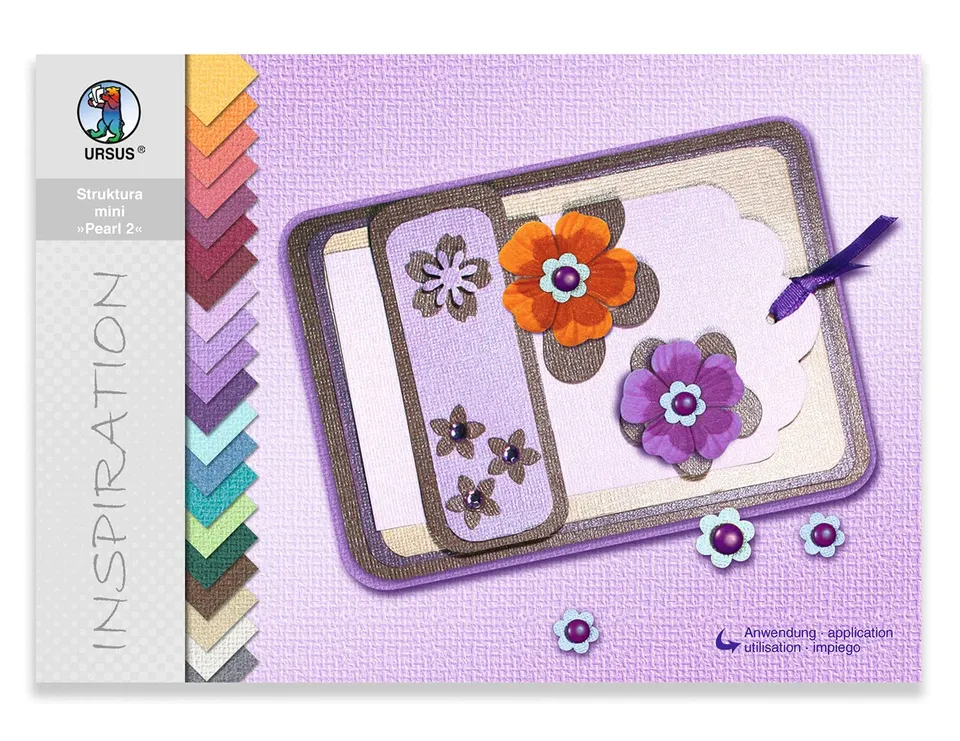 ursus-81406499-bastelblock-struktura-pearl-2-farbmix-a6-220g image 1