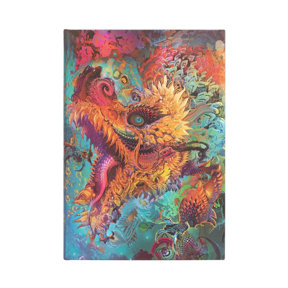 paperblanks-humming-dragon-midi-notizbuch-liniert-hardcover-mit-elastikband-andr image 1