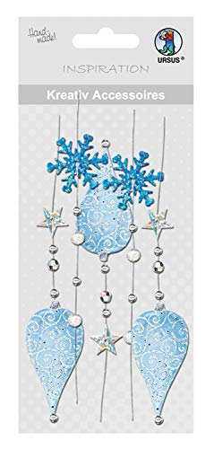ursus-564000167-kreativ-accessoires-weihnachtskugeln-und-schneestern-blau-5-selb image 3