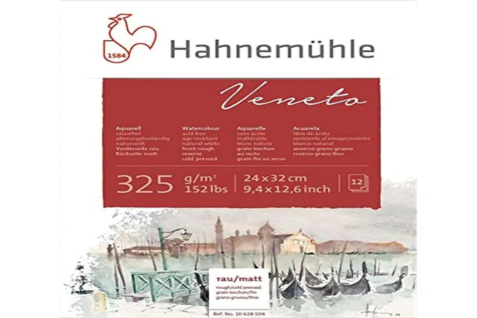 hahnem-hle-veneto-block-325-g-m-24-x-32-cm-12-blatt-aquarellpapier image 1