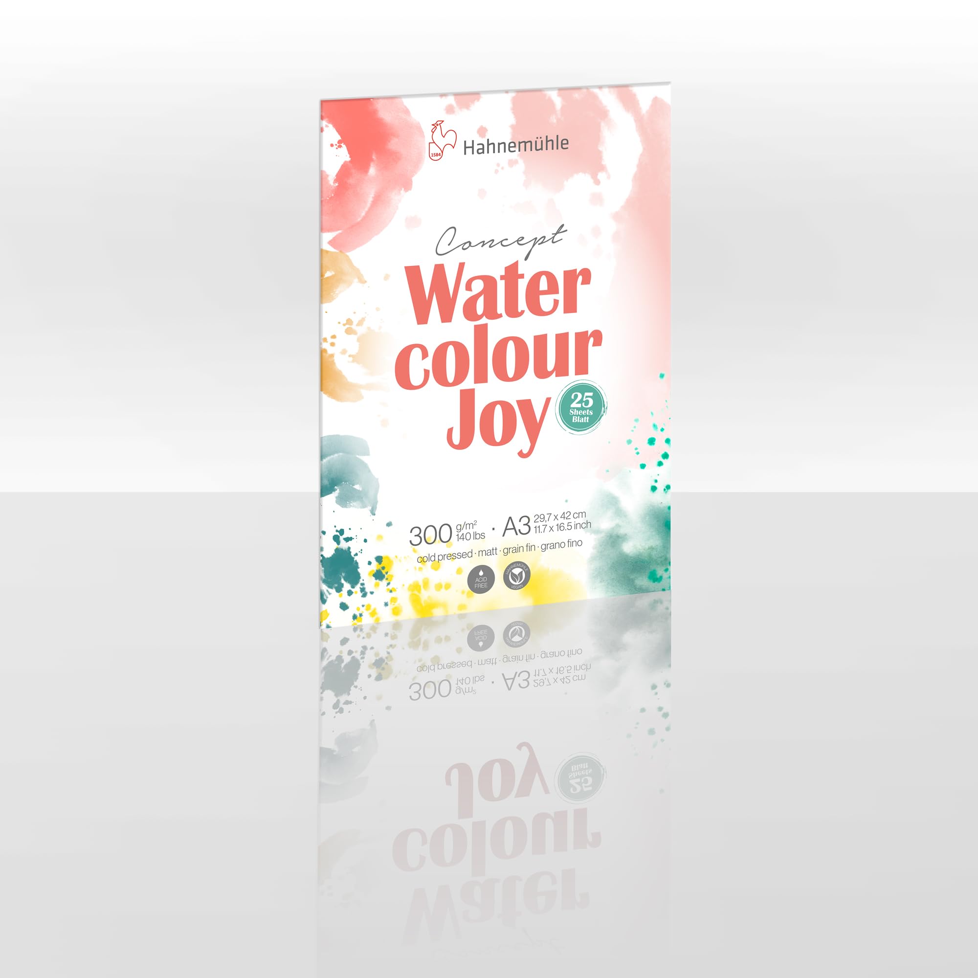 hahnem-hle-concept-watercolour-joy-aquarellblock-din-a3-25-blatt-300-g-m image 1