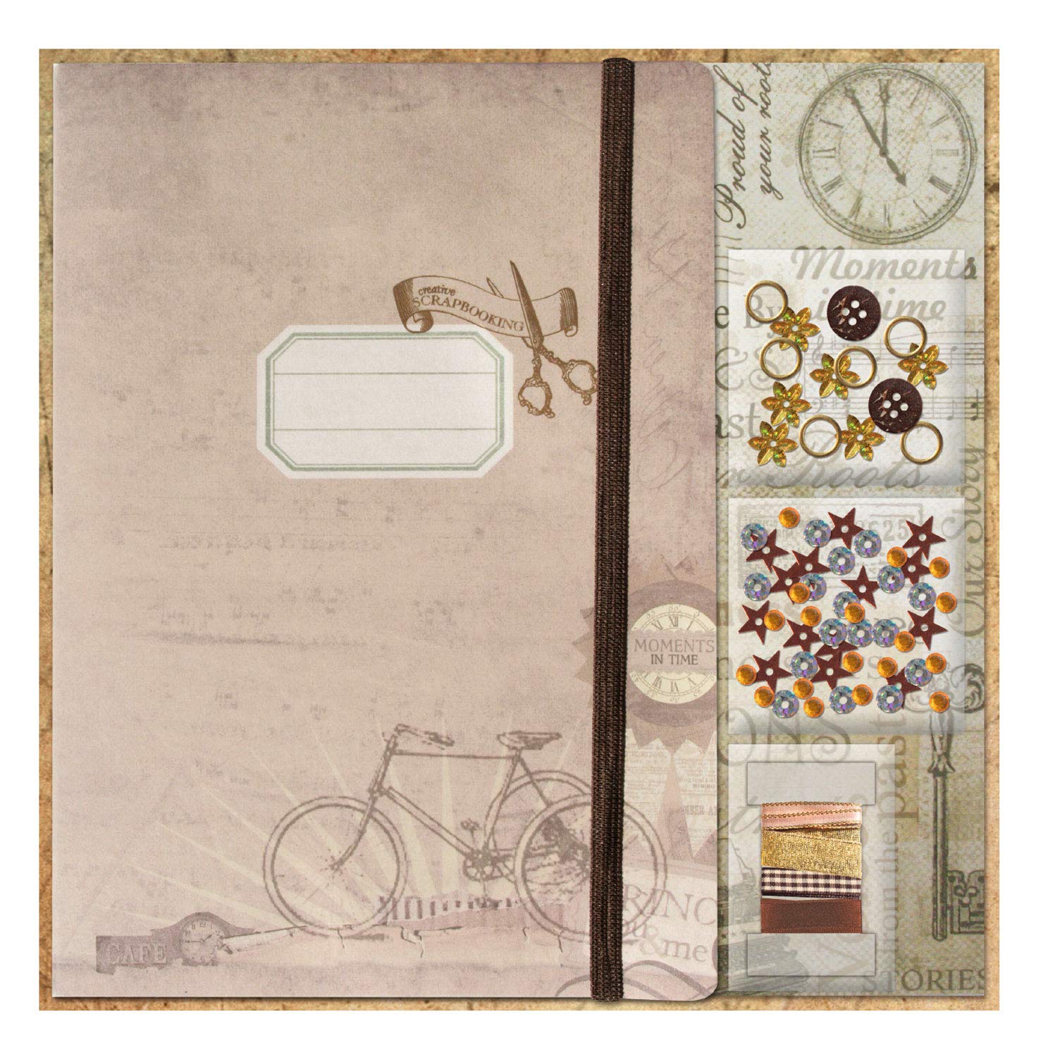 ursus-erinnerungsalbum-leporello-vintage-bastelset-mit-accessoires image 1