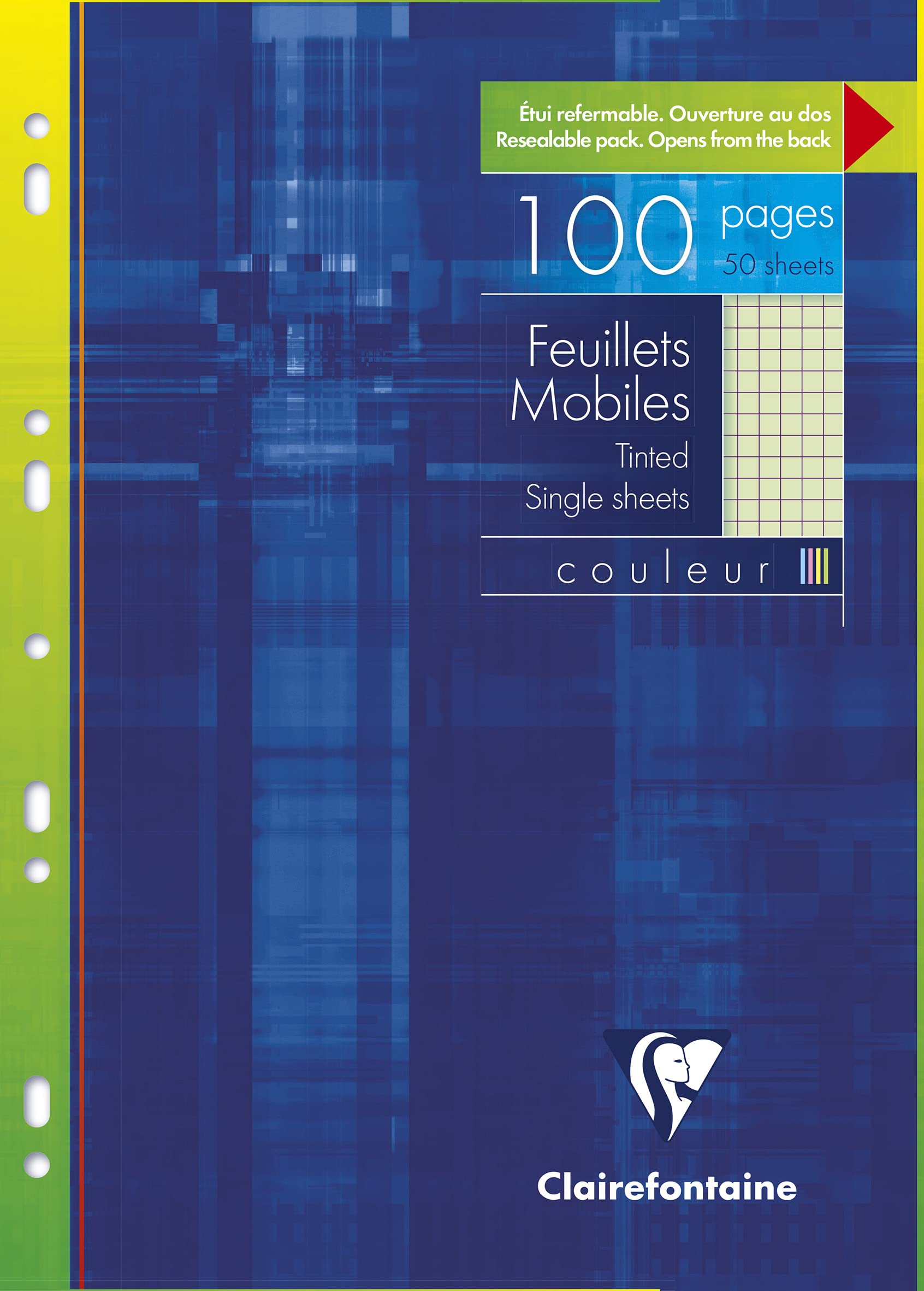 clairefontaine-ringbucheinlagen-a4-kariert-90g-blau-50-blatt image 5
