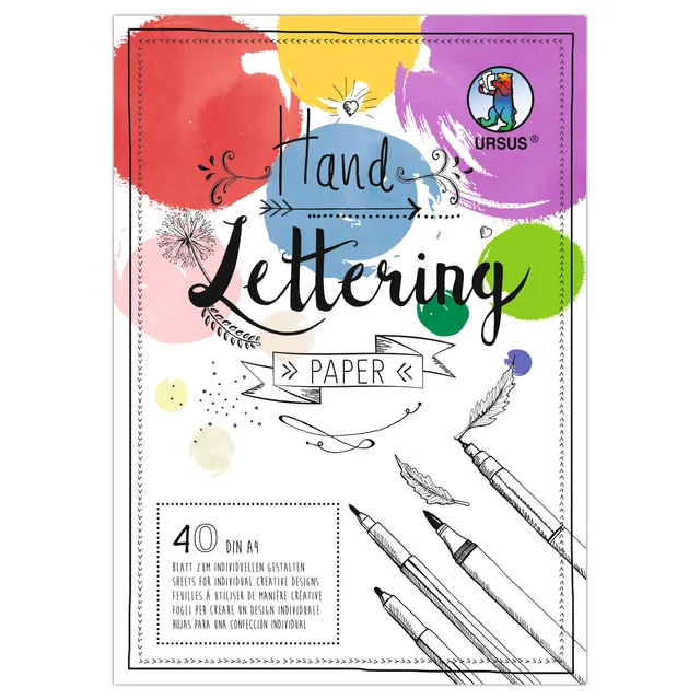 ursus-handlettering-paper-colourful-2498-46-99-briefkartenkarton-din-a4-40-blatt image 1