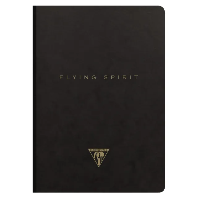 clairefontaine-102546c-flying-spirit-notizbuch-liniert-din-a5-96-blatt-schwarz image 1