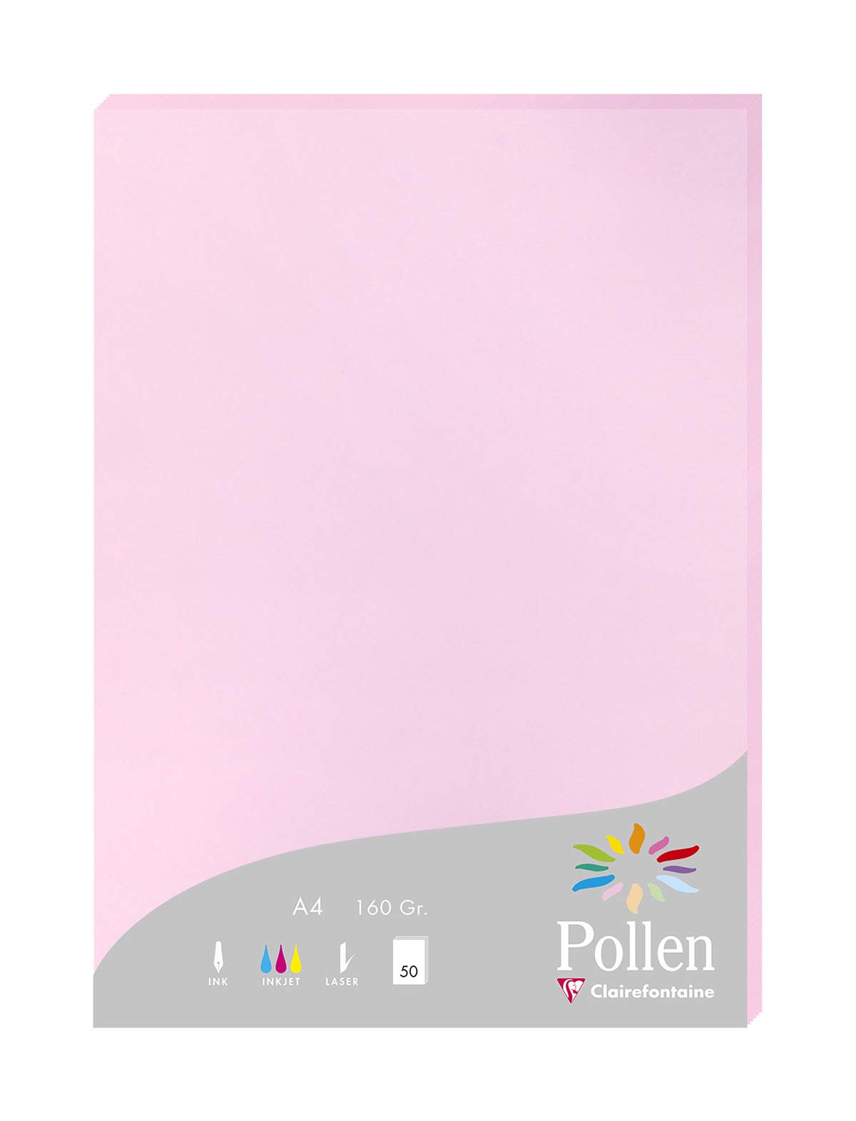 clairefontaine-pollen-14213c-karten-160-g-din-a4-21-x-29-7-cm-50-st-ck-bonbonros image 1