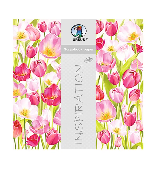 ursus-703000240-premium-glitter-scrapbook-paper-tulpen-30-5-x-30-5-cm-5-blatt-de image 1