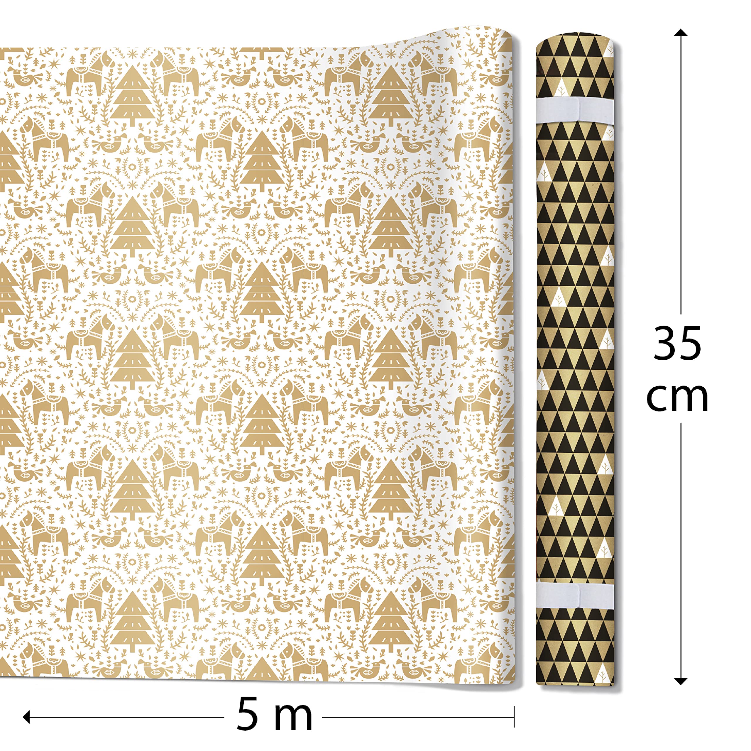 clairefontaine-tiny-rolls-geschenkpapier-set-kraft-wei-schwarz-mit-band-und-etik image 4