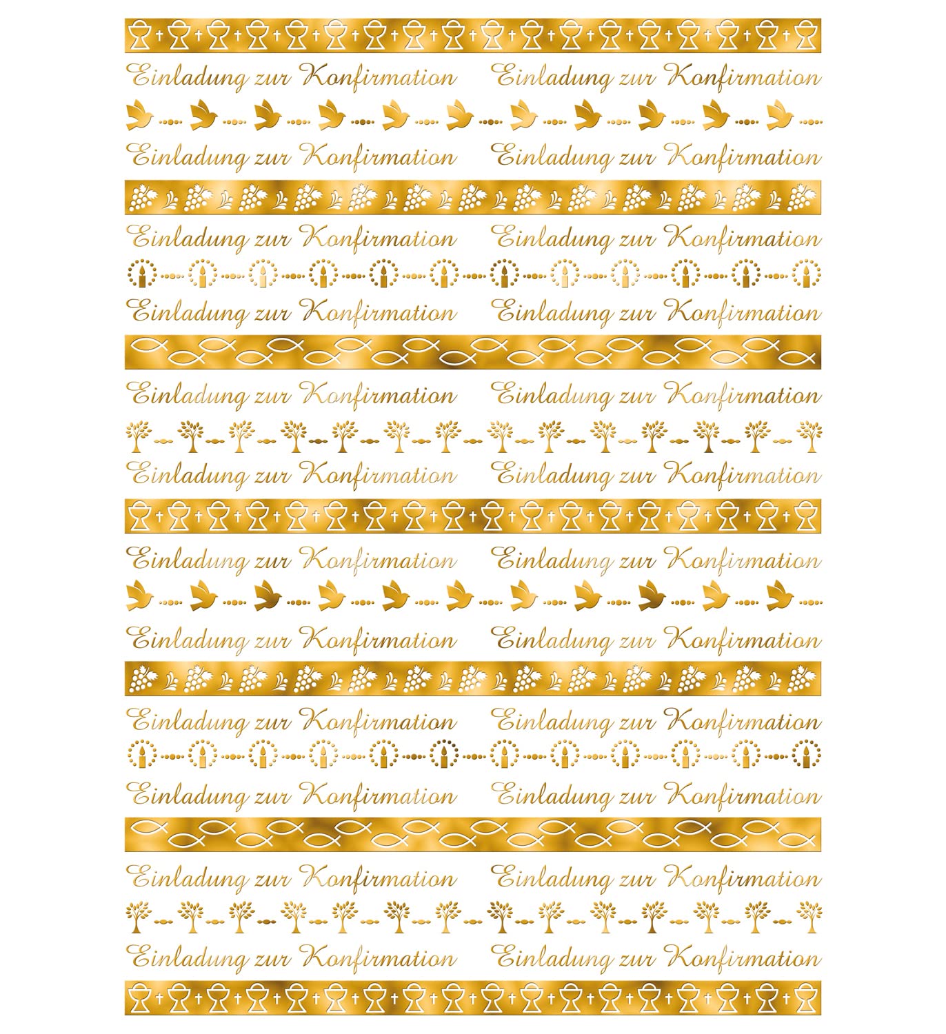 ursus-60824601-designkarton-bord-ren-konfirmation-din-a4-200-g-qm-5-blatt-goldve image 2