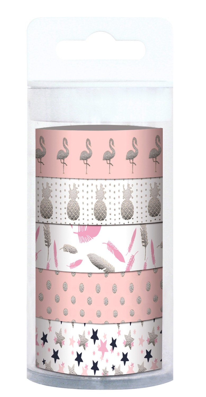 ursus-masking-tape-set-tropic-silber-15-mm-x-10-m-5-rollen-papier-klebeband image 1