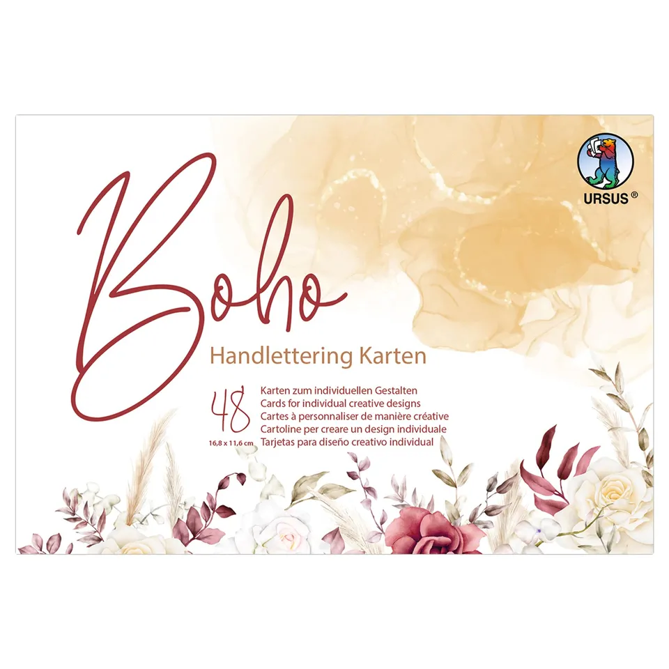 ursus-handlettering-karten-boho-24966499f-48-blatt-16-8-x-11-6-cm-300-g-qm-16-mo image 1