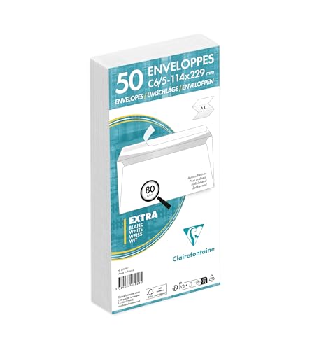 clairefontaine-forever-packung-mit-50-umschl-gen-wei-c6-5-114-x-229-mm-selbstkle image 5