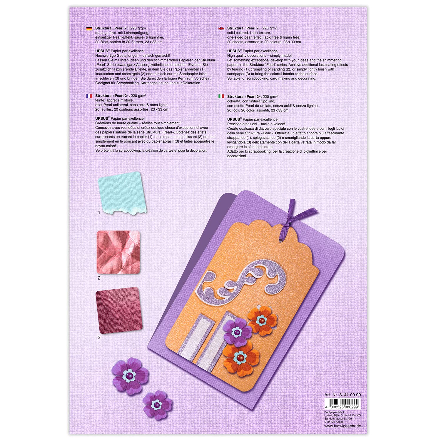 ursus-bastelkarton-struktura-basic-1-lichtblau-23x33-cm-220-g-qm-5-blatt image 3