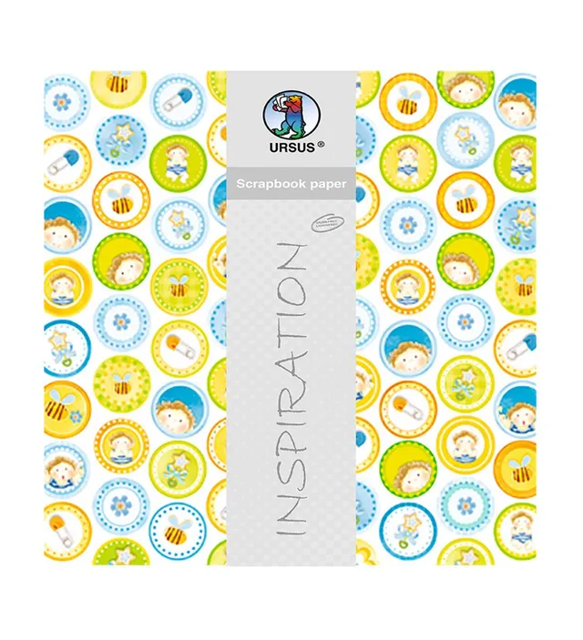 ursus-703000109-premium-glitter-scrapbook-paper-baby-boy-designkarton-30-5-x-30- image 1