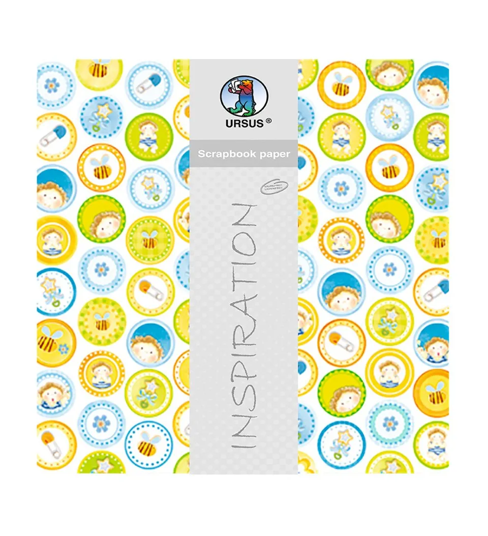 ursus-703000109-premium-glitter-scrapbook-paper-baby-boy-designkarton-30-5-x-30- image 1