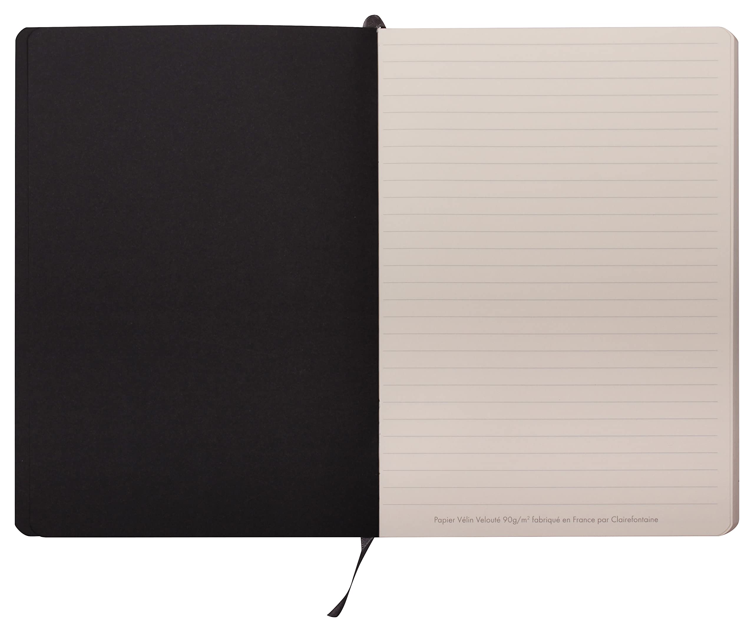 clairefontaine-notizbuch-softcover-a5-liniert-72-blatt-echtleder-schwarz image 4