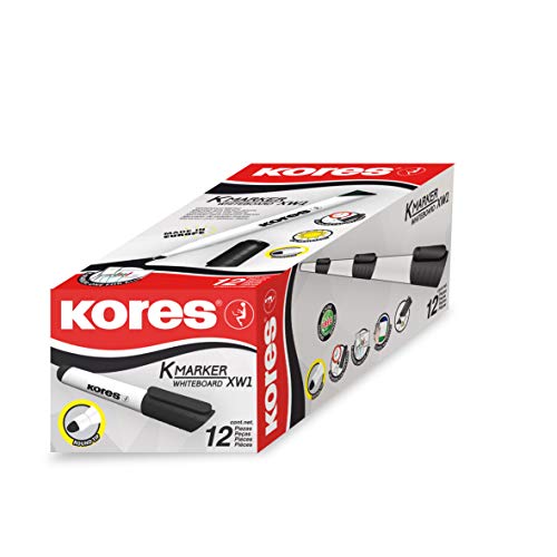 kores-k-marker-xw2-whiteboard-marker-schwarz-keilspitze-12er-pack image 7