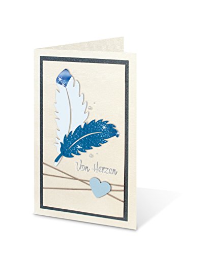 ursus-56480004f-deko-papierfedern-indigo-24-st-ck-mit-folienveredelung image 4