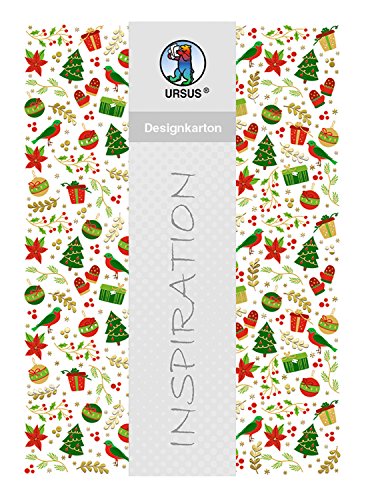 ursus-62404604f-designkarton-weihnachten-din-a4-25-blatt-200-g-qm-motiv-04-gold- image 3