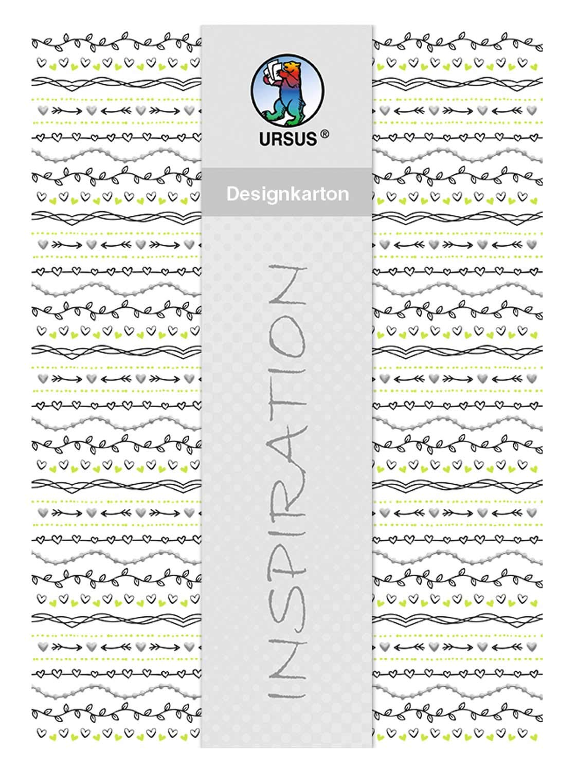 ursus-62434602f-designkarton-hochzeit-gr-n-din-a4-200-g-qm-5-blatt-folienveredel image 6