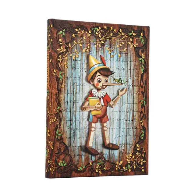 paperblanks-carlo-collodi-pinocchio-midi-journal-liniert-hardcover-mit-gummiband image 1