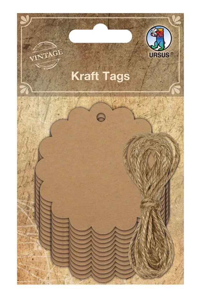 ursus-40640003-kraft-tags-rund-mit-wellenlinie-12-geschenkanh-nger-aus-kraftpapi image 1