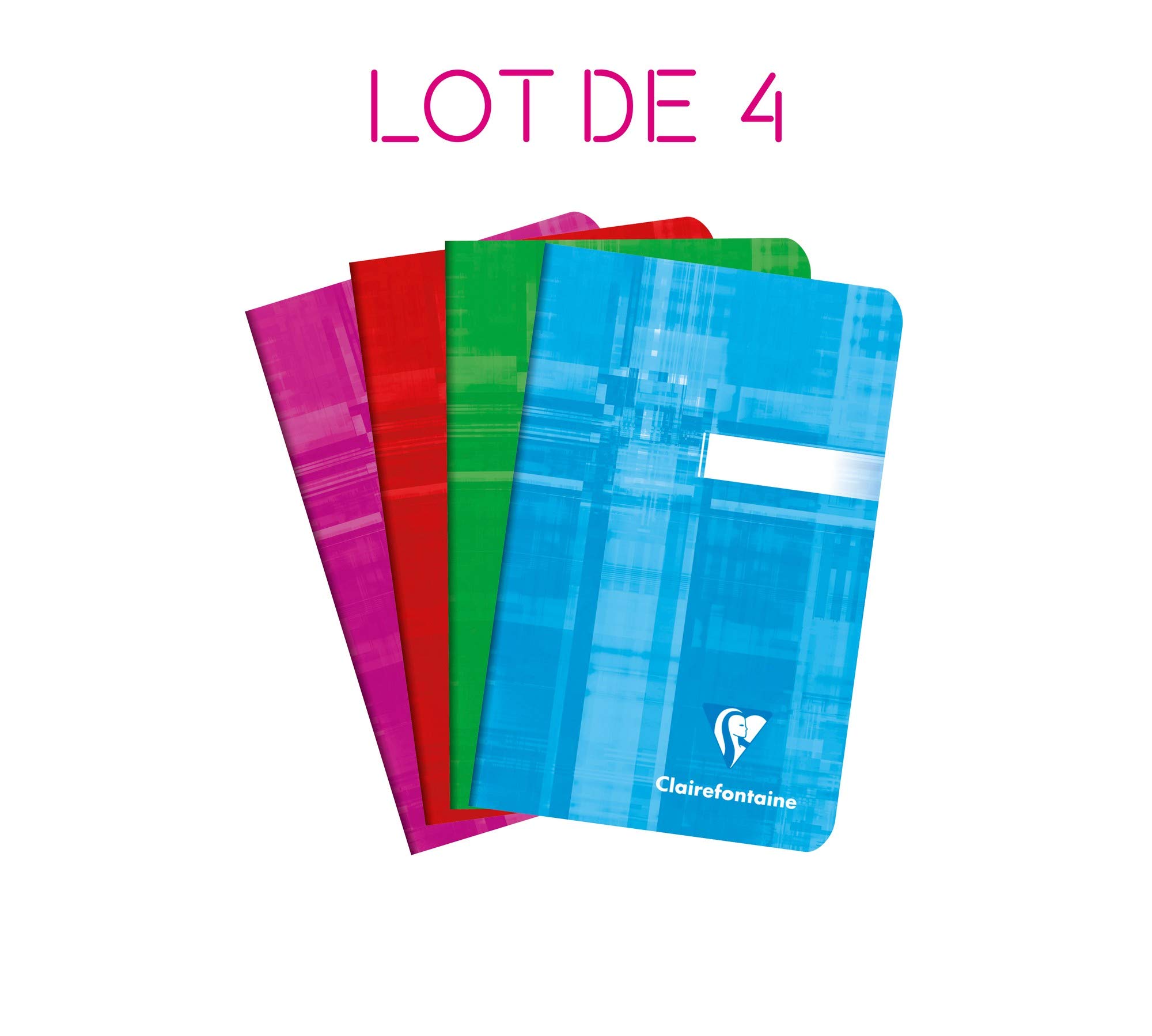 clairefontaine-calligraphe-heft-set-4x-48-blatt-9-x-14-cm-kariert-90-g-sortiert image 2