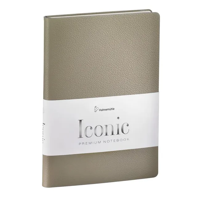 hahnem-hle-finenotes-iconic-notebook-taupe-a5-dot-grid-192-seiten-leder image 1