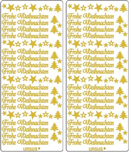 ursus-kreativ-sticker-frohe-weihnachten-1-gold-5-bogen-10x23-cm-selbstklebend image 4