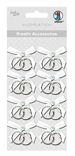 ursus-kreativ-accessoires-hochzeitsringe-mit-schleife-silber-8-st-ck-selbstklebe image 2