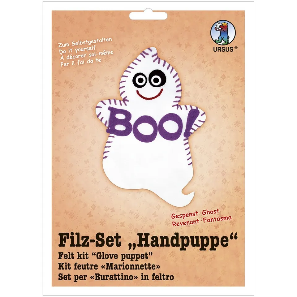 ursus-filzset-handpuppe-gespenst-ca-20cm-zum-n-hen-und-basteln image 1
